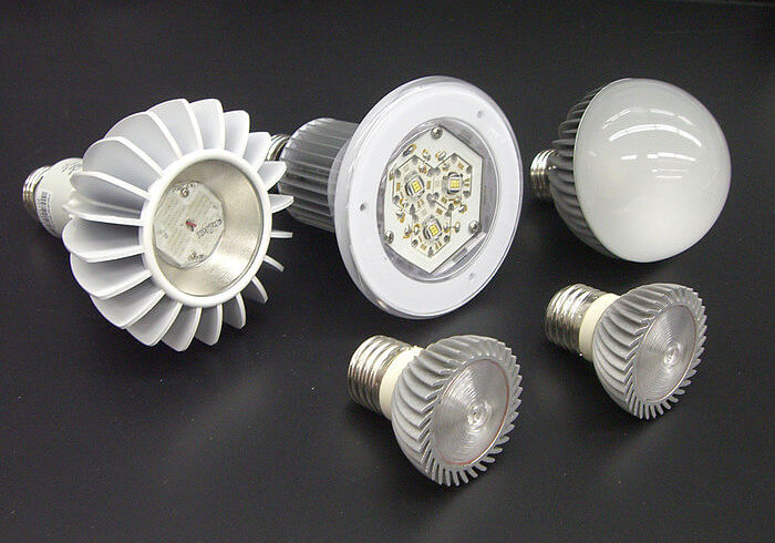Distintos tipos de lámparas led
