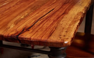 Mesa de madera rustica